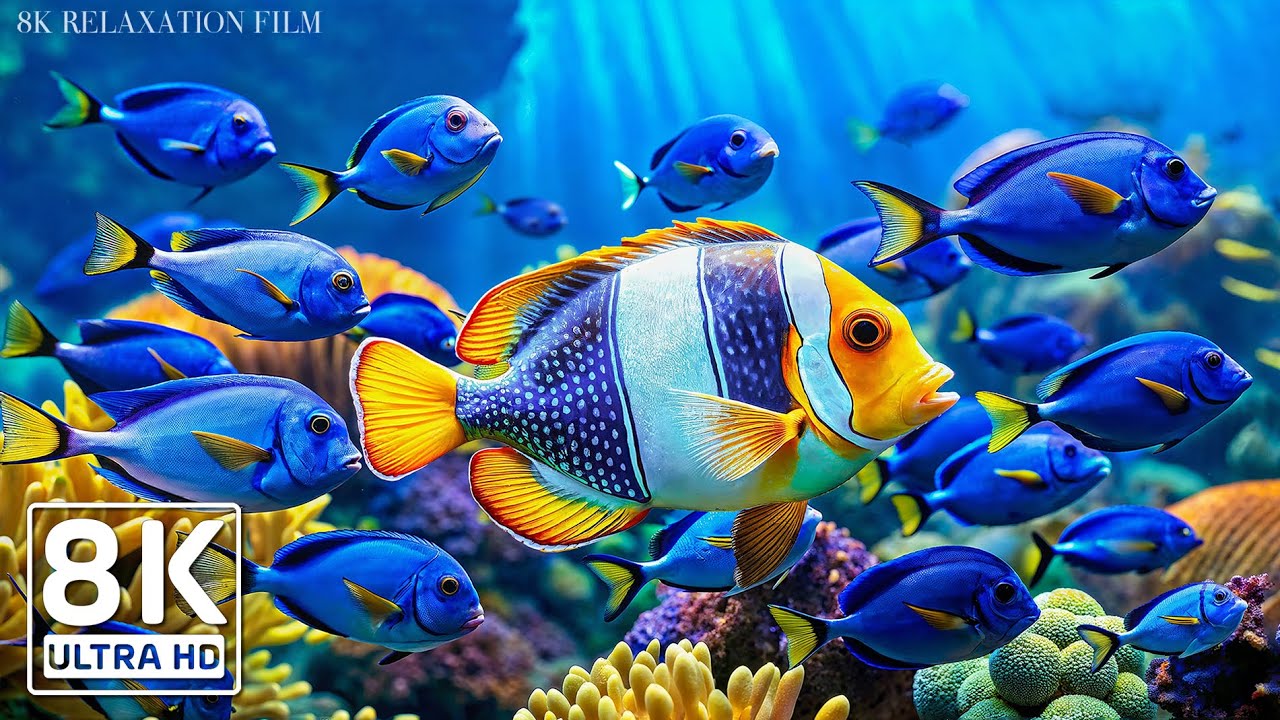 DREAM AQUARIUM 8K 🐠 Marine Life, Sea Animals and Coral Reef - Ocean Sounds for Deep Sleep #9