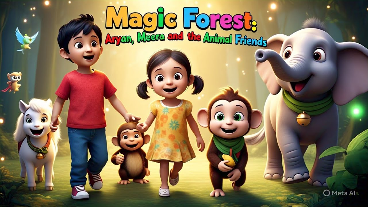 Join Ayaan and Meera on an UNFORGETTABLE Journey Through the Magic Forest with Animals