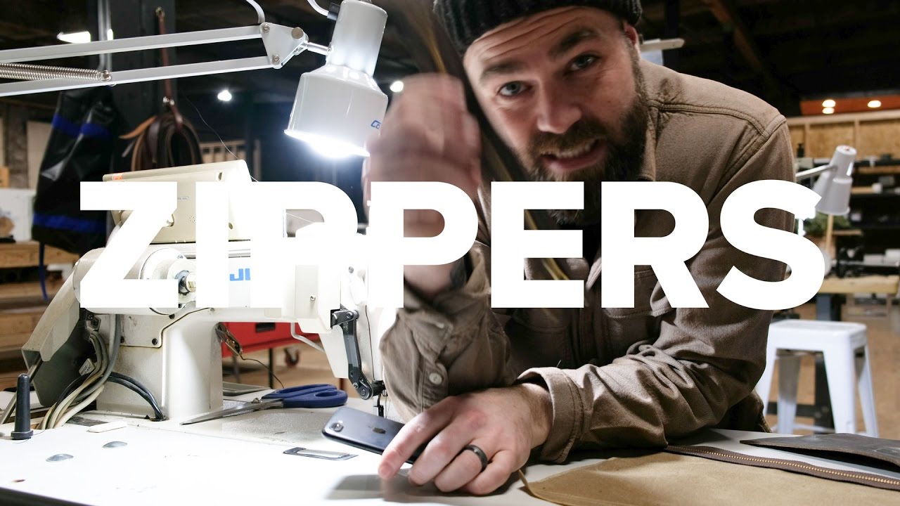 How to sew a Zipper on Leather and Fabric