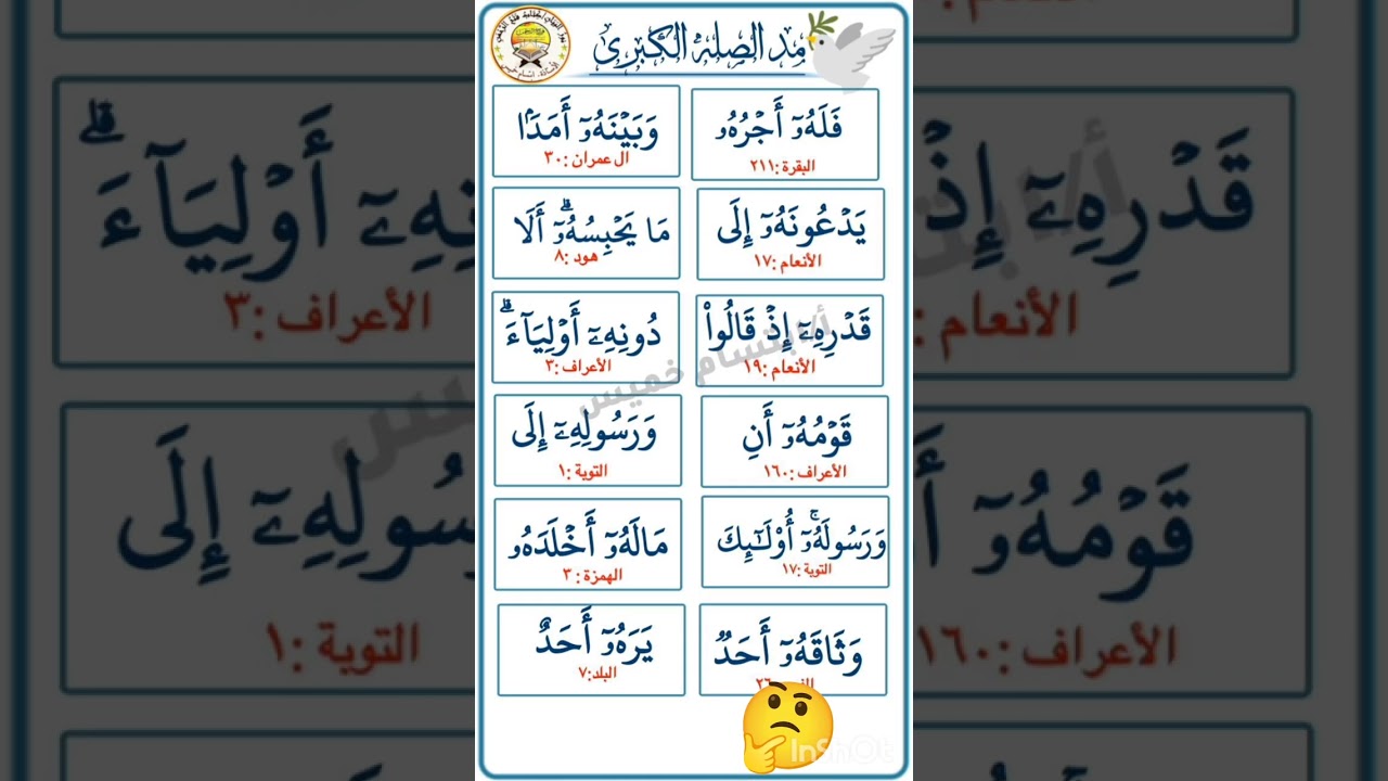 @المد الفرعي4 مد الصله الكبري 