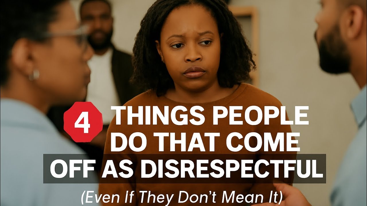 4 THINGS PEOPLE DO THAT COME OFF AS DISRESPECTFUL #etiquettematters