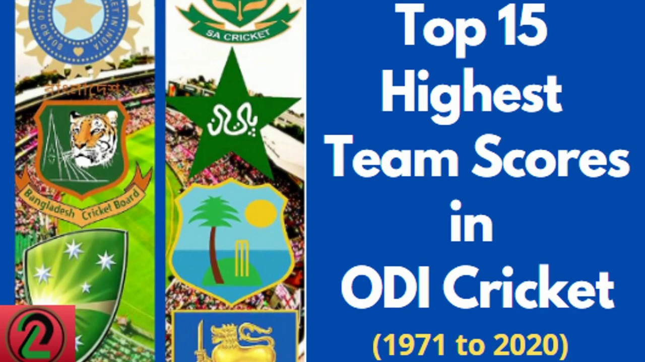 Top 15 Team Scores in ODI Cricket history | 1971-2020 | Bar Chart Race | by click2learn
