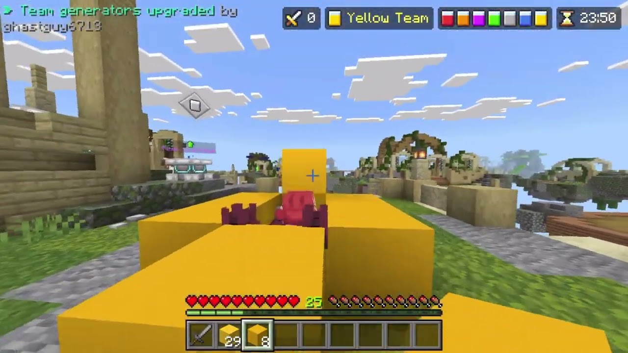 Winning bedwars for 30 minutes (controller gameplay)