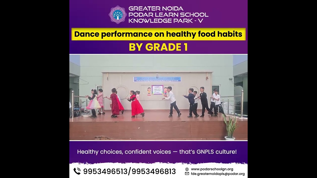 Dance on Healthy Food Habits by our Grade 1 Students