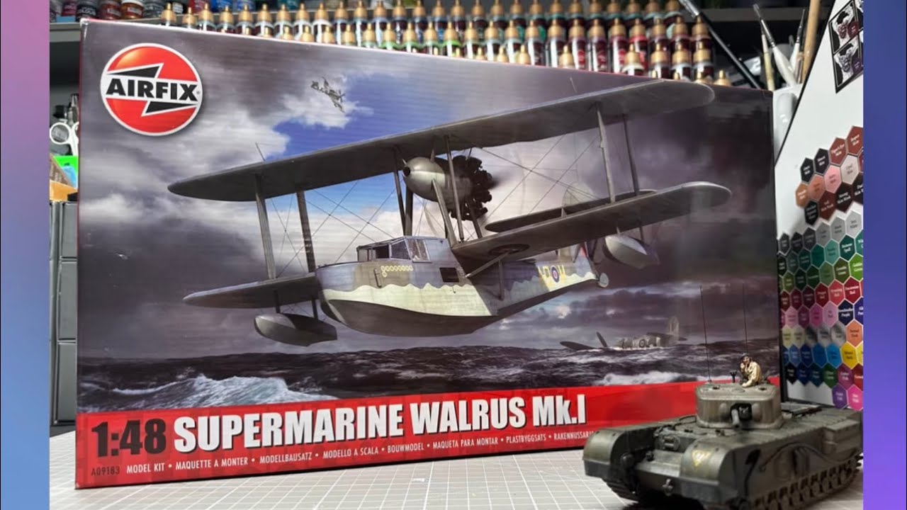 Airfix Supermarine Walrus 1/48 - Unboxing i analiza modelu | Ramki, instrukcja, malowanie