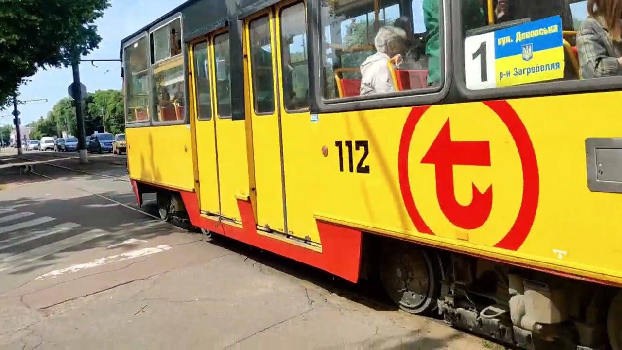 Ukraina 2025 Część 6 Tramwaje w Konotopie - Konotopski tramwaj - Konstal 105Na - Omówienie okoliczn.