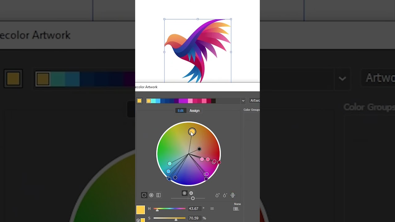 How to Recolor Artwork Fast in Adobe Illustrator #illustrator #kukkgraphic
