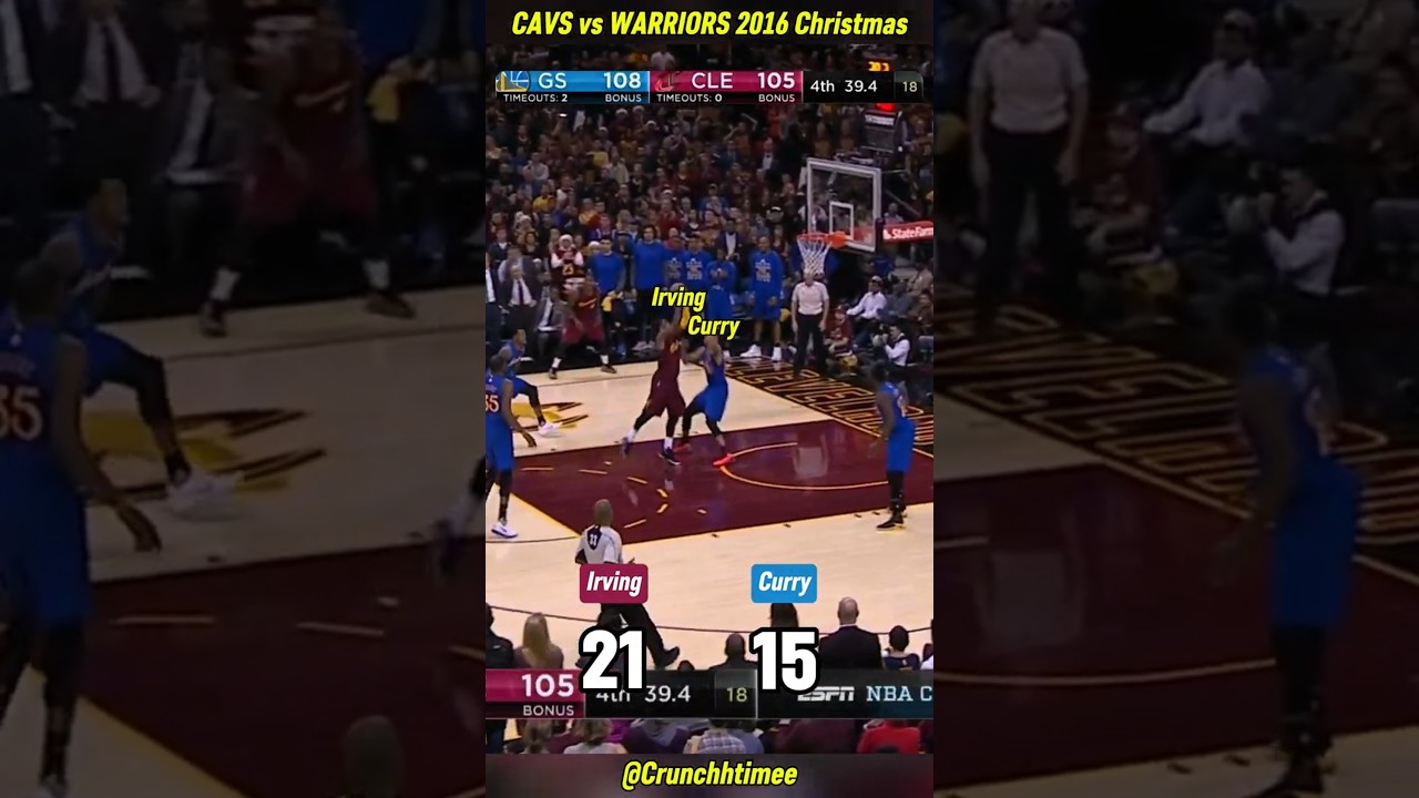 Kyrie vs Curry 🔥 Every Bucket | 2016 Warriors vs Cavs BEST CHRISTMAS GAME EVER! #nbashorts #nba