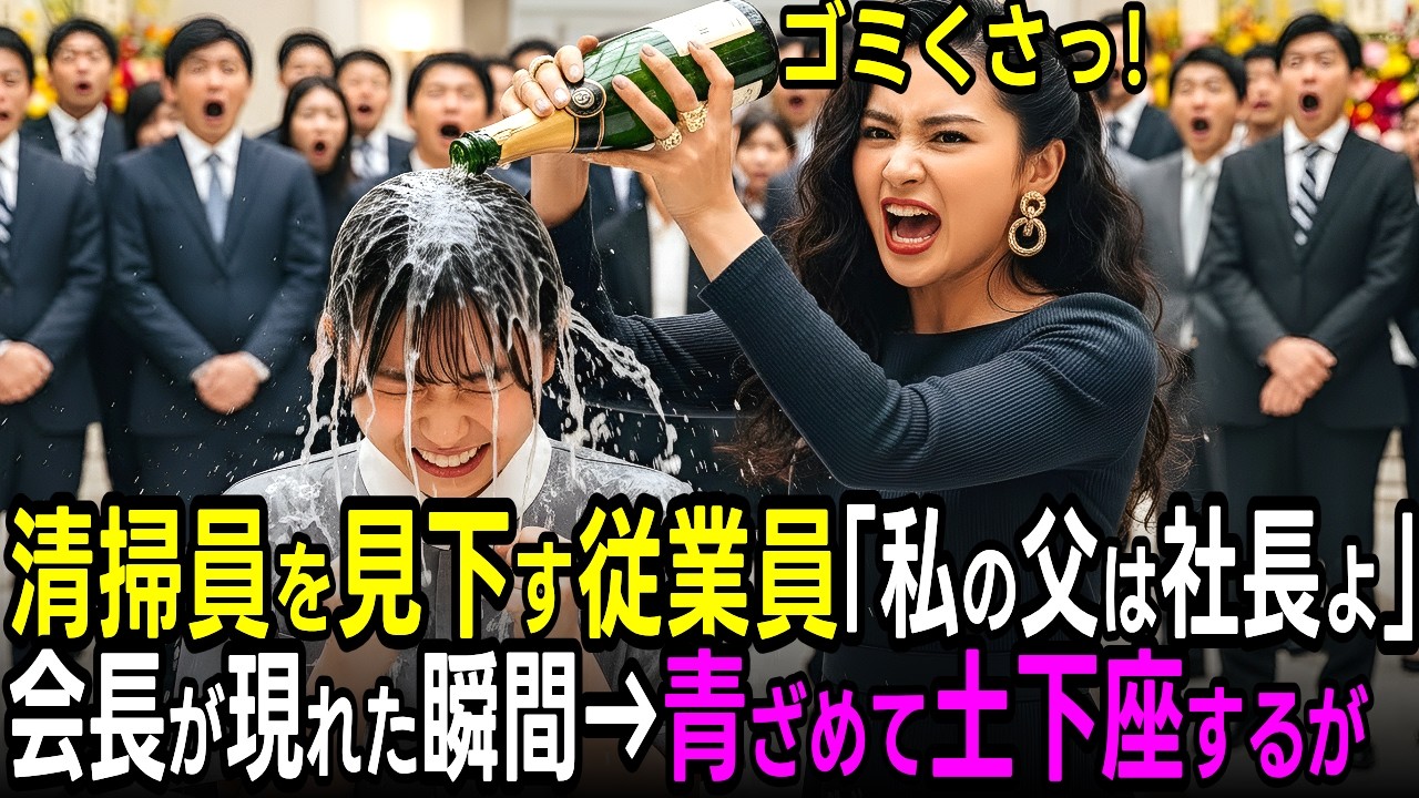 横暴な従業員が清掃員の女性を見下した結果…「私の父は社長よ」会長まで現れた衝撃展開