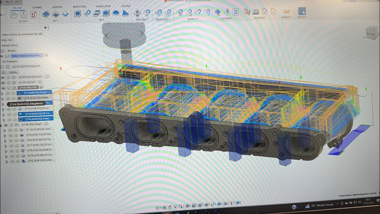 Machining Billet Aluminium Intake Runners pt 2