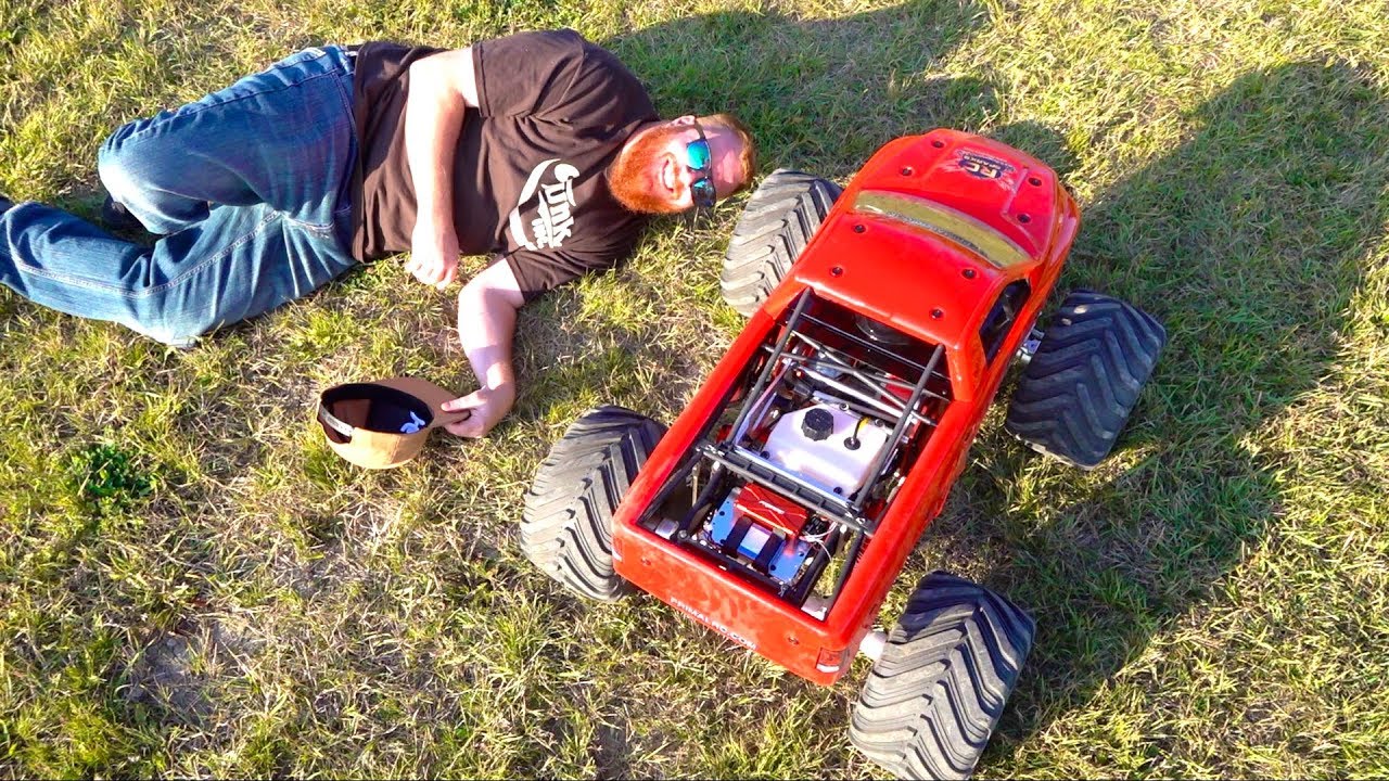 RAMINATOR - MEN and a MEGA TRUCK : LARGEST GAS POWERED MT! 49cc | PRIMAL RC ADVENTURES
