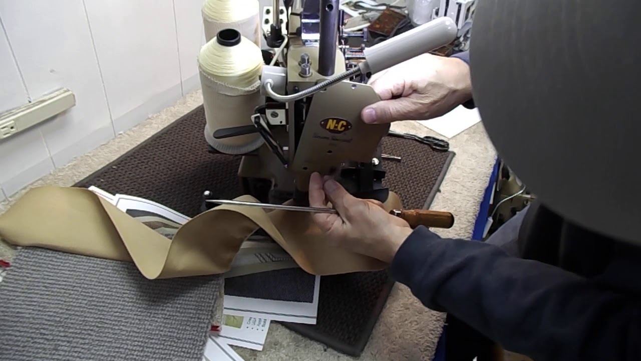 Custom Rug Blind Stitch NC Wide Border Carpet Binding Machine Model WBM