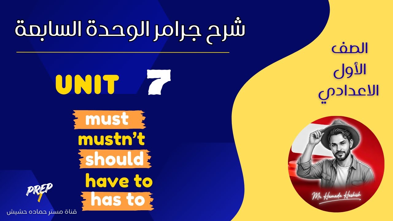 prep1 / Unit 7/   اولى اعدادي / ترم تاني / شرح جرامر الوحدة السابعة التعبير عن الالزام والنصيحة