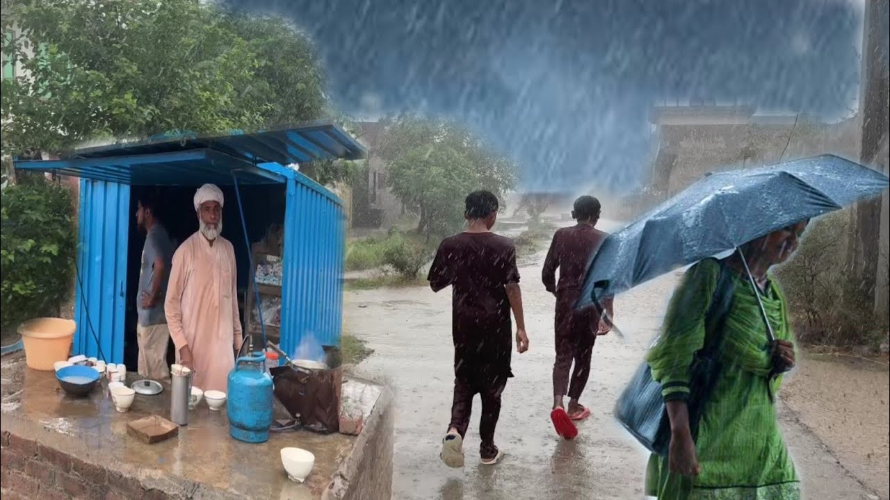 Super Heavy Rain doesn't Stop in my Village , Near India Pakistan Broder Area