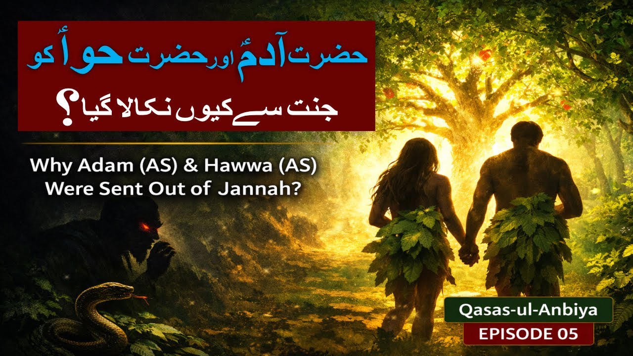 حضرت آدمؑ و حواؑ کا جنت سے خروج | Iblis Ka Dhoka | Snake & Shaitan Ki Dosti | Qasas ul Anbiya EP 5