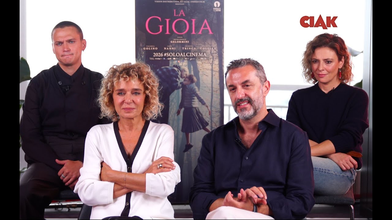 La gioia, Valeria Golino, Jasmine Trinca e Saul Nanni con il regista Nicolangelo Gelormini