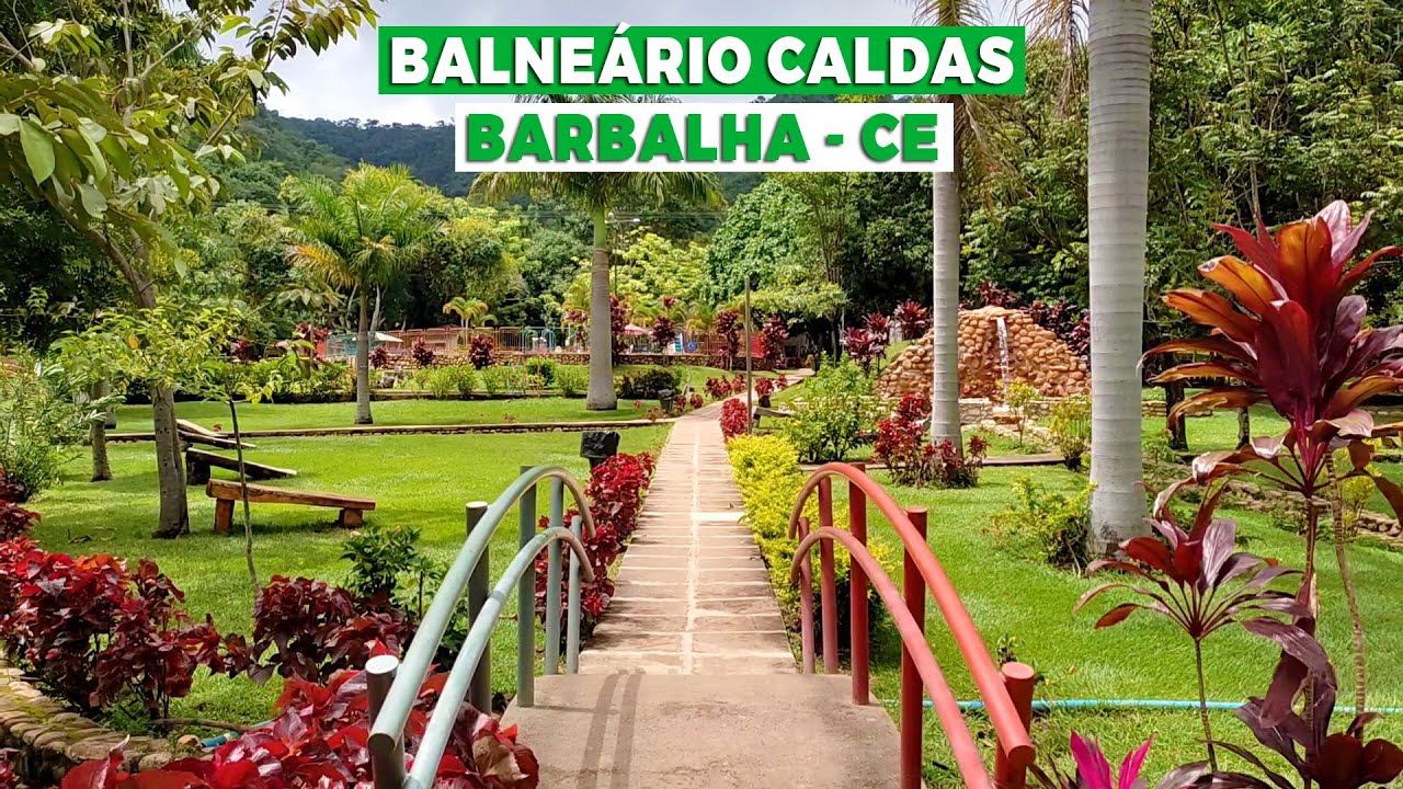 Balneário Caldas em Barbalha Mostrando toda Estrutura - Tour Completo