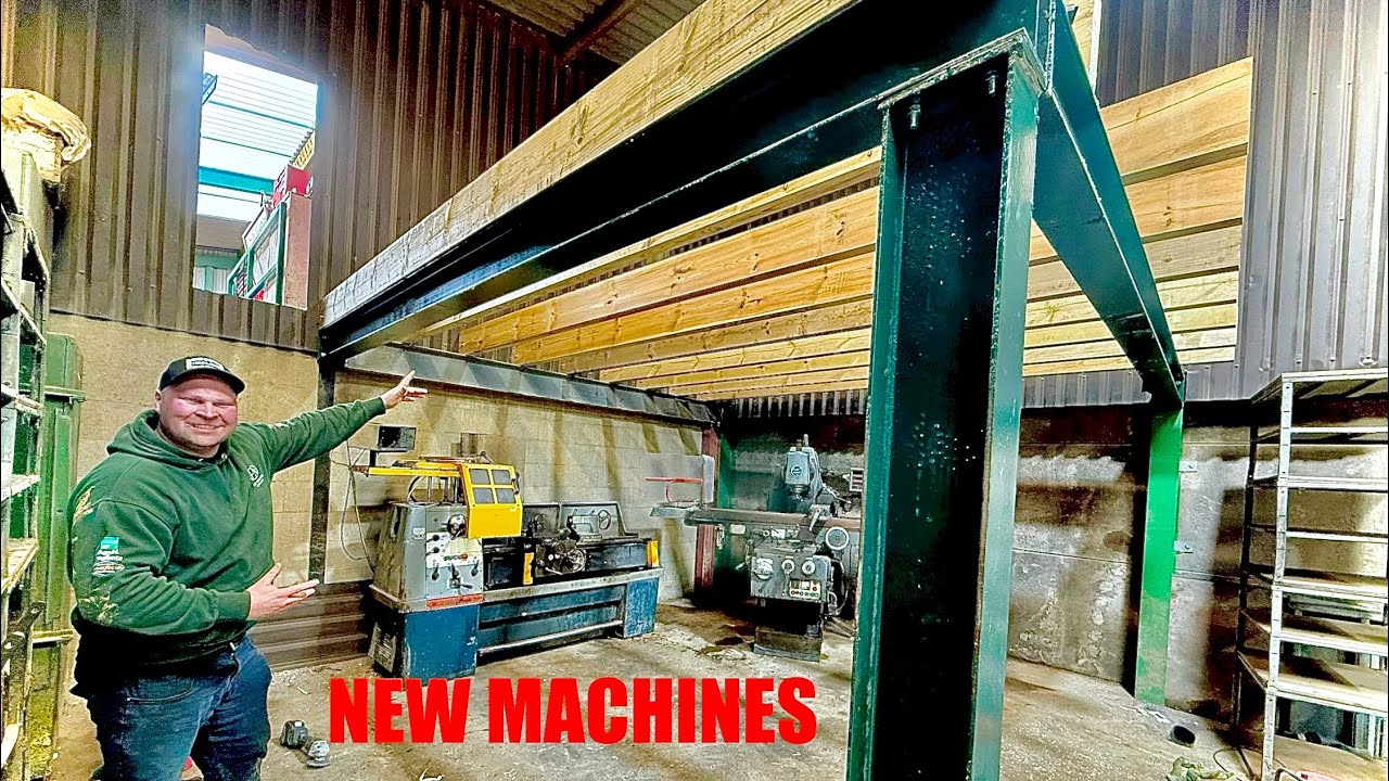 Fabricating and fitting a new mezzanine floor (new lathe and mill)