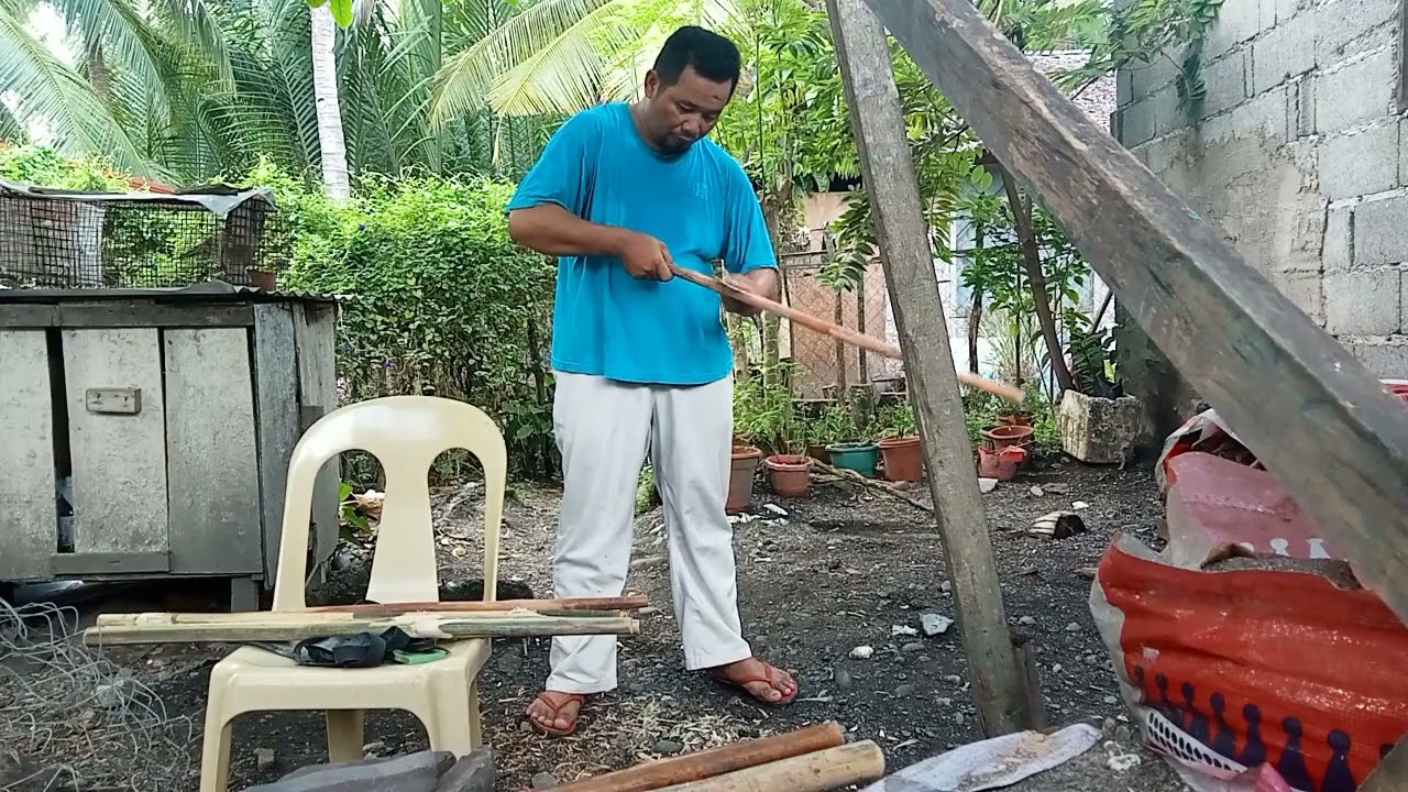 #paano lilinisin ang yantok para gawing arnis