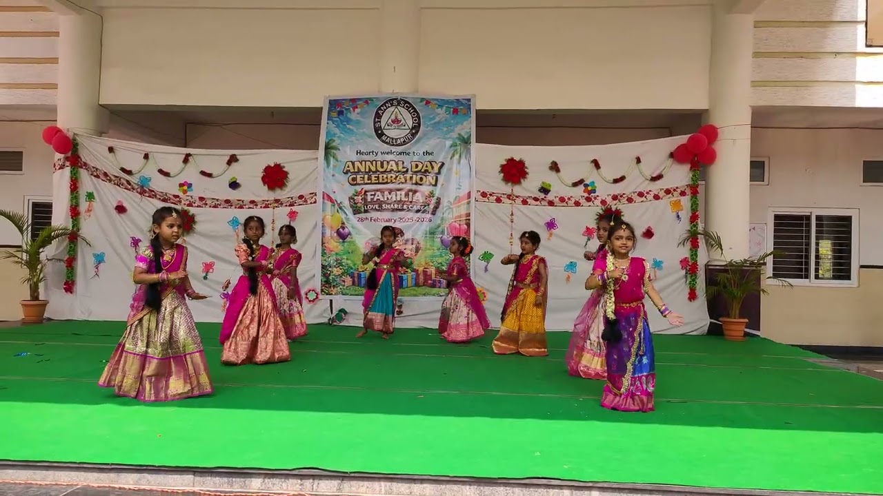 Varsha Dance Performance - St Ann's School - Annual Day Celebration-UKG