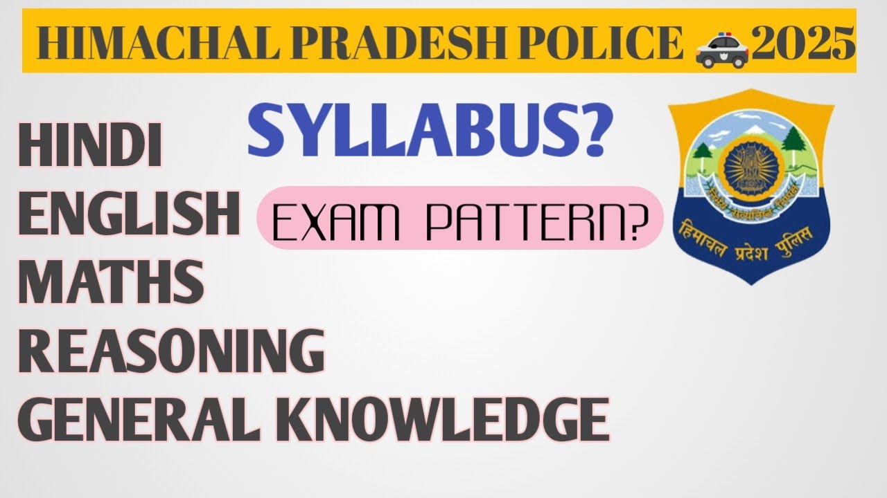 HIMACHAL PRADESH POLICE SYLLABUS 2025 /#hppsc #syllabus #hppolice