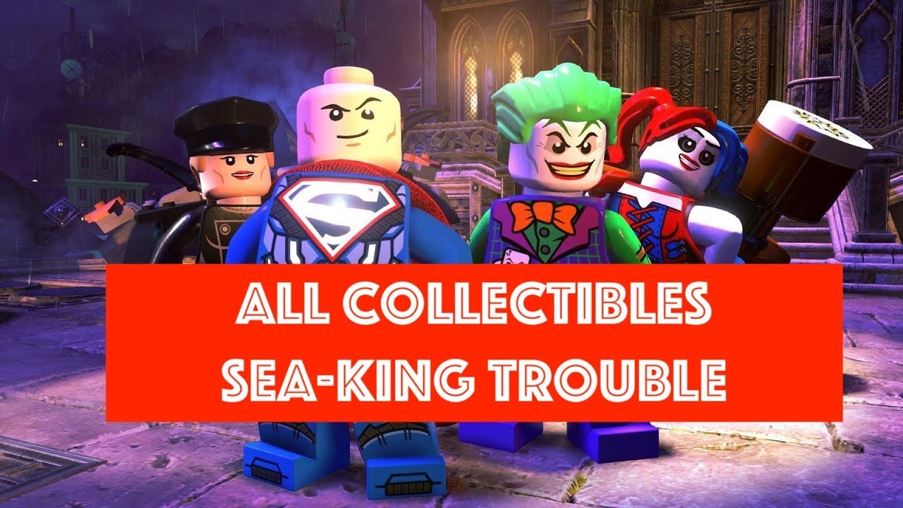 Lego DC Super Villains Sea-King Trouble Free Play 100% all Minikits and Collectibles