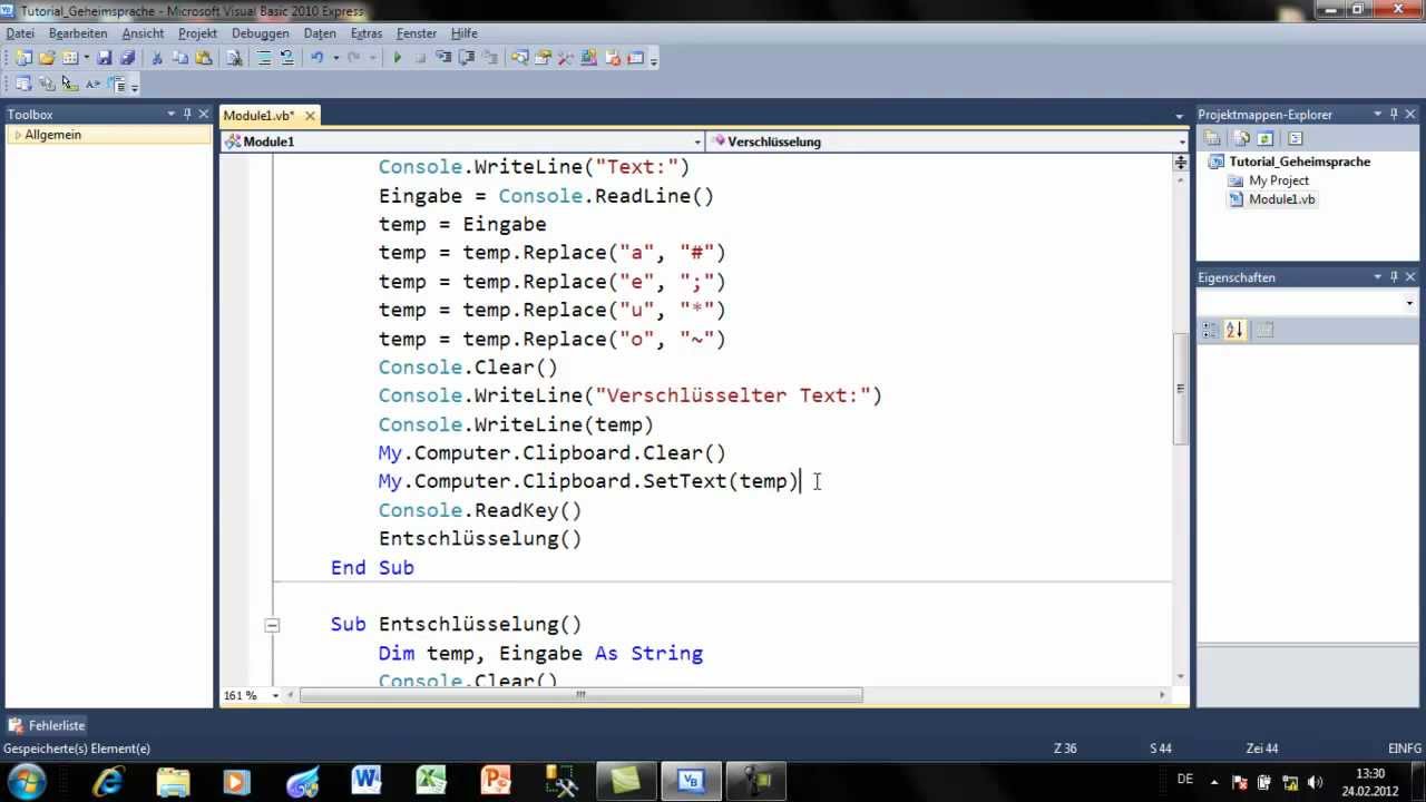 Visual Basic - Einfache Ver-/Entschl&uuml;sselung