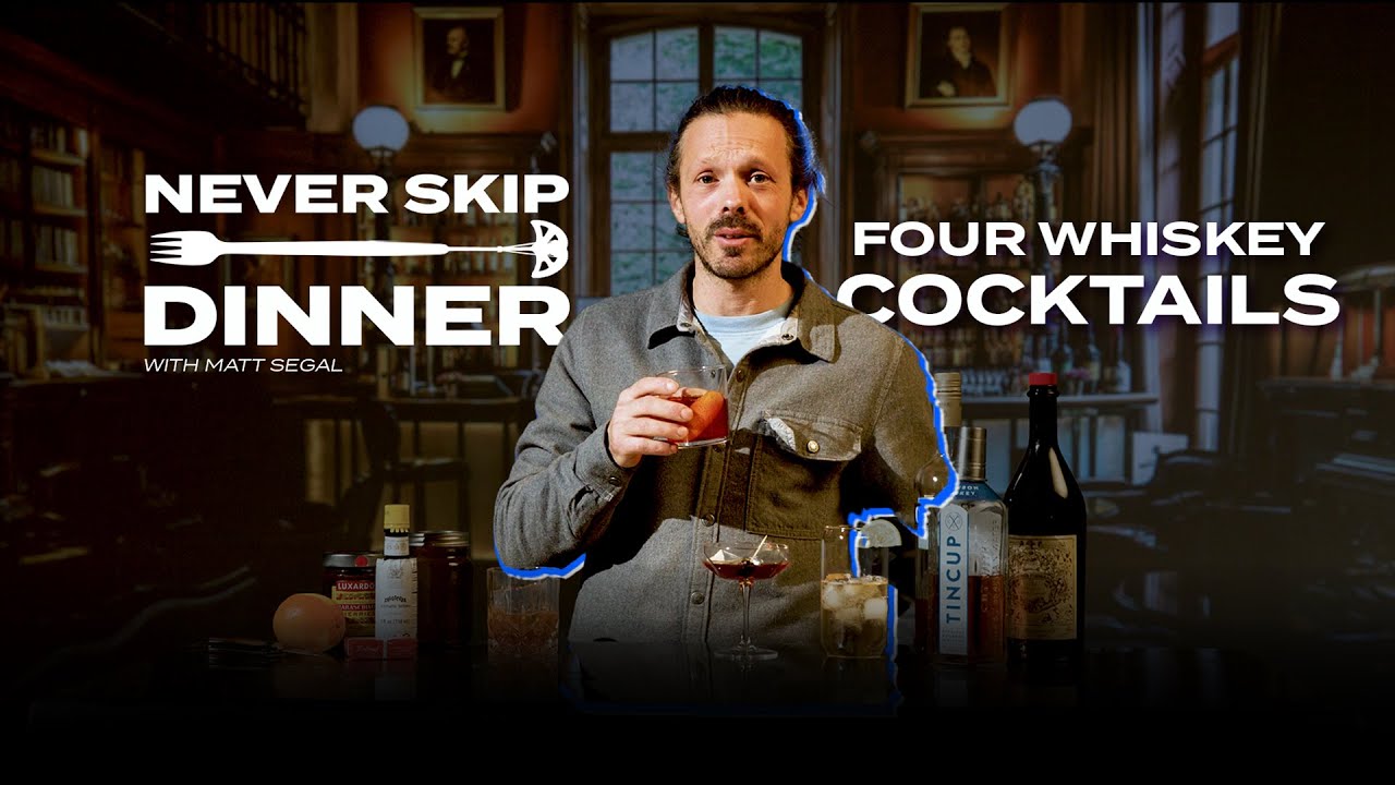 Learn how to make 4 easy whiskey cocktails at home!