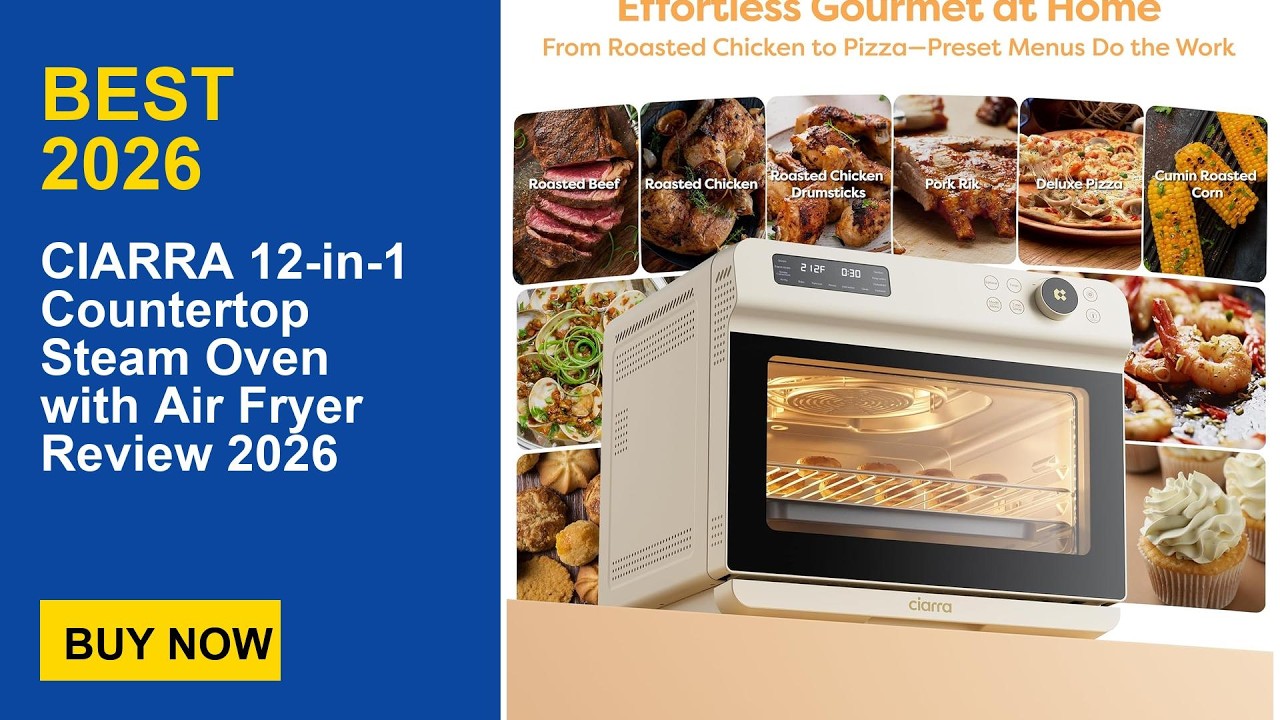 CIARRA 12-in-1 Countertop Steam Oven with Air Fryer Review 2026
