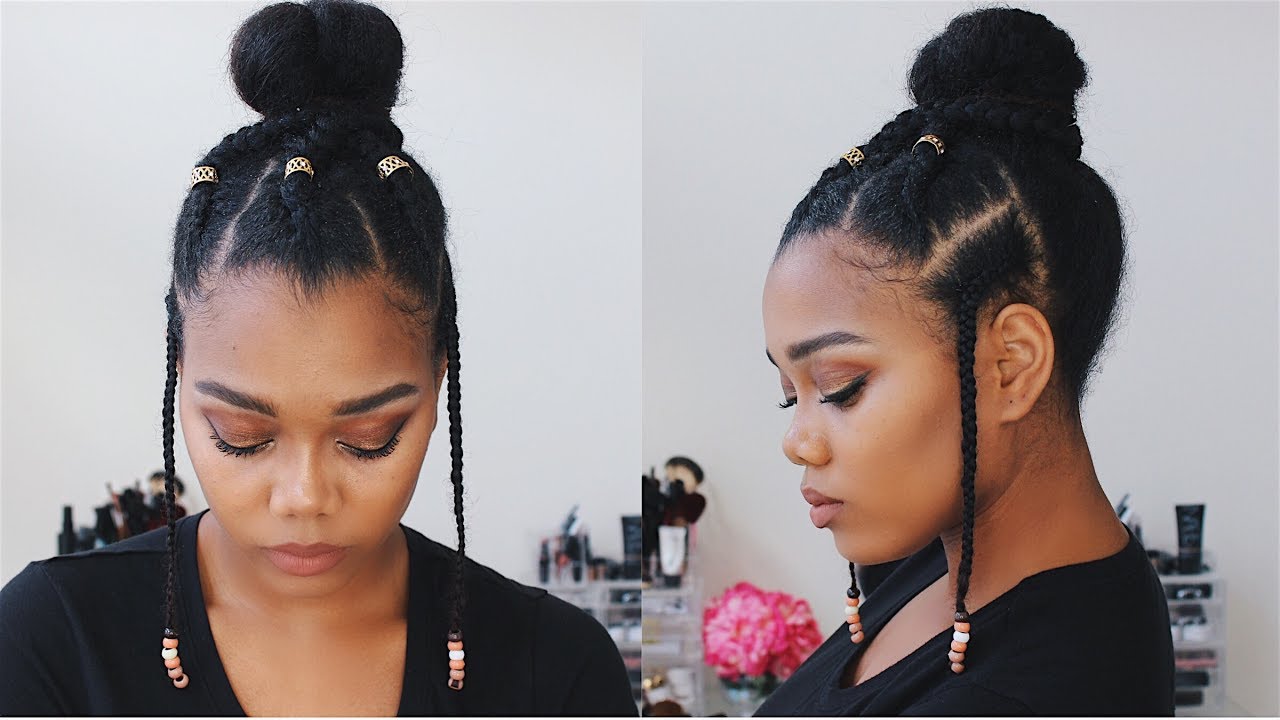 EASY UPDO NATURAL HAIRSTYLE WITH CLIP INS | THE VANITY BOX