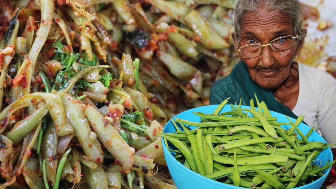 CLUSTER BEANS FRY RECIPE |GORU CHIKKUDU FRY BY GRANNY