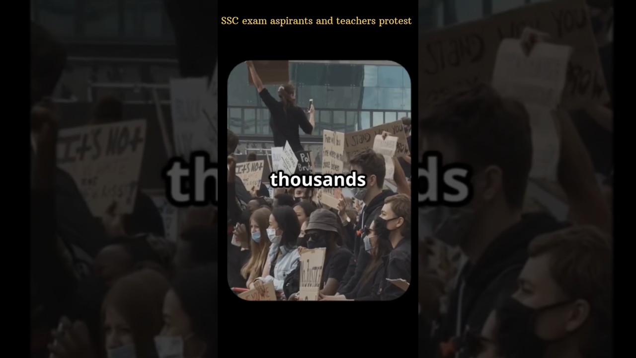 SSC exam aspirants and teachers protest #youtube #shorts #viral #sscexams #justiceforaspirants