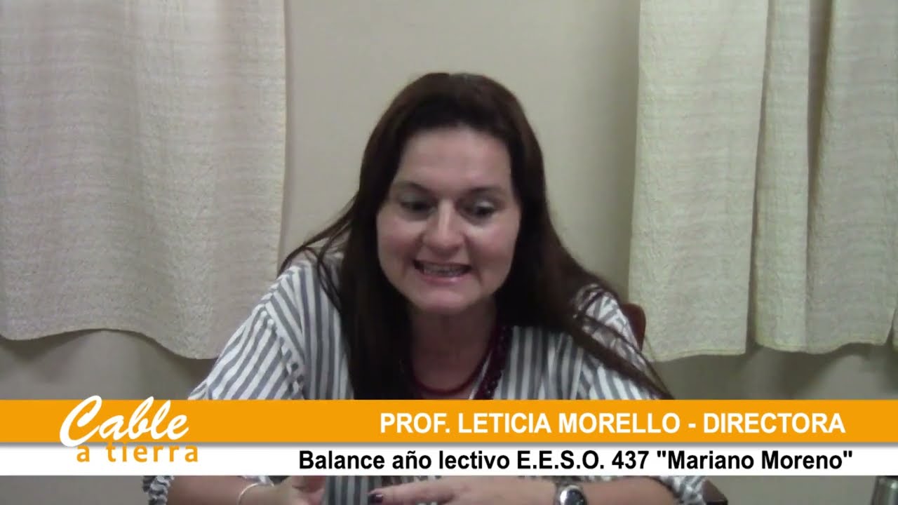 Cable a Tierra - Emisión 1120 - Prof. Leticia Morello / Directora Escuela 437 