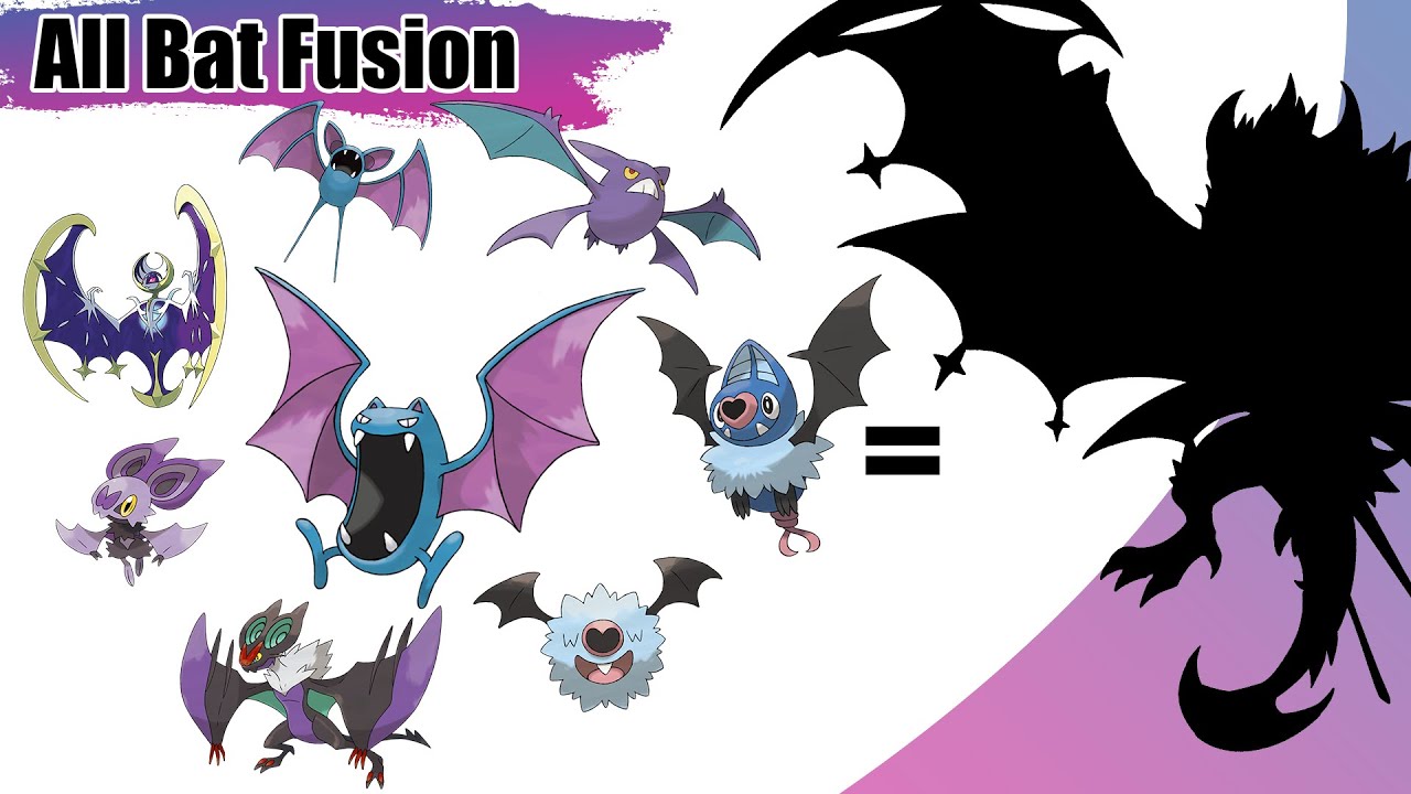 All Bat Pok&eacute;mon Fusion (Gen 1 - Gen 8)