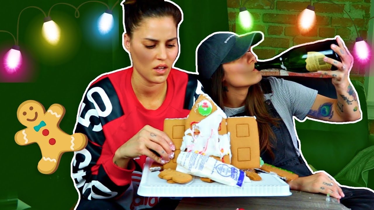 Lesbian Couple Makes A Gingerbread House ( DRUNK EDITION ) | Sam&Alyssa