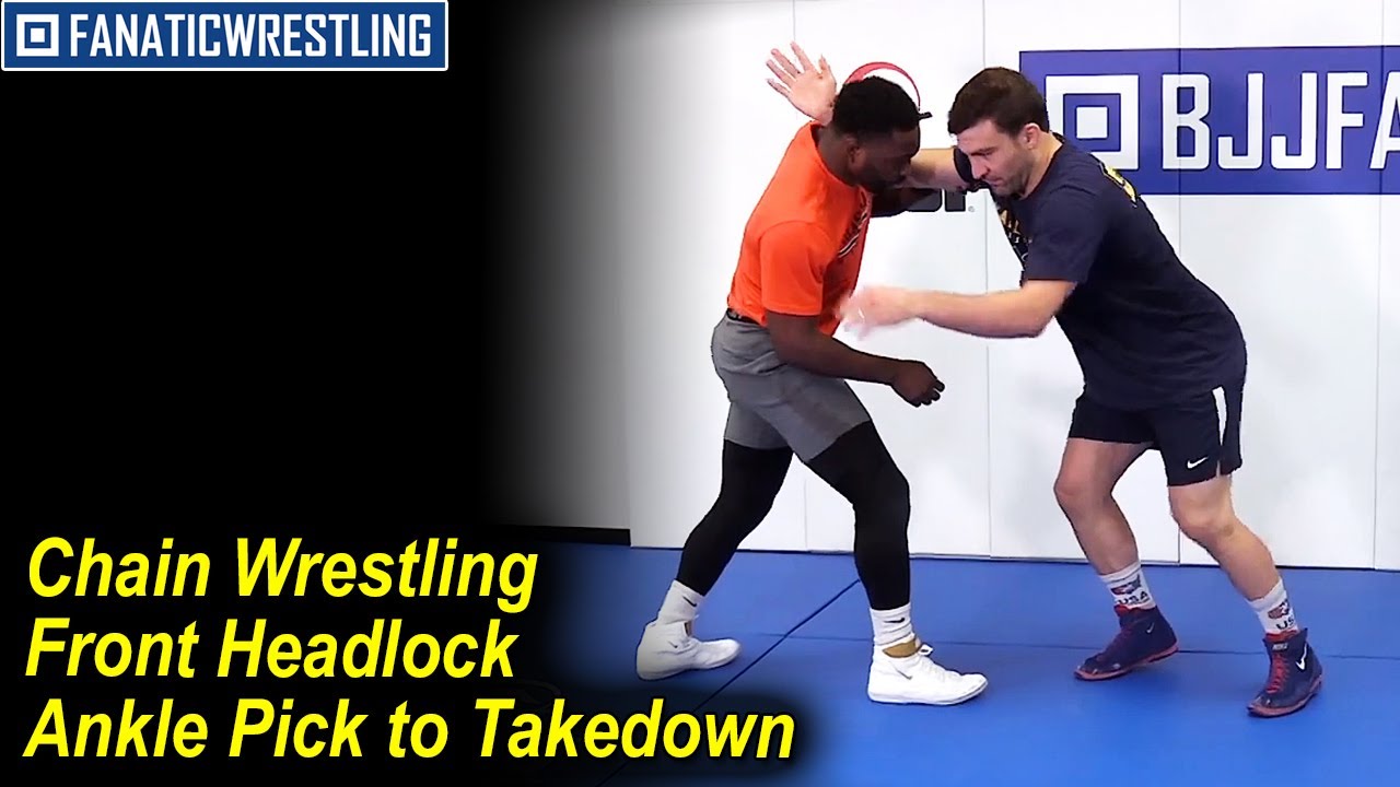 Chain Wrestling Front Headlock Ankle Pick to Takedown by Dan Vallimont