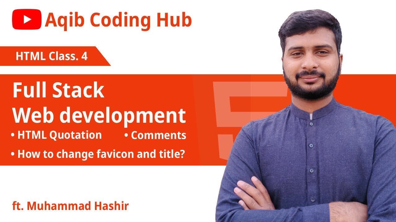HTML Lecture 4 | Important HTML Tags Explained (br, bdi, cite, address, comments, favicon, quotes)
