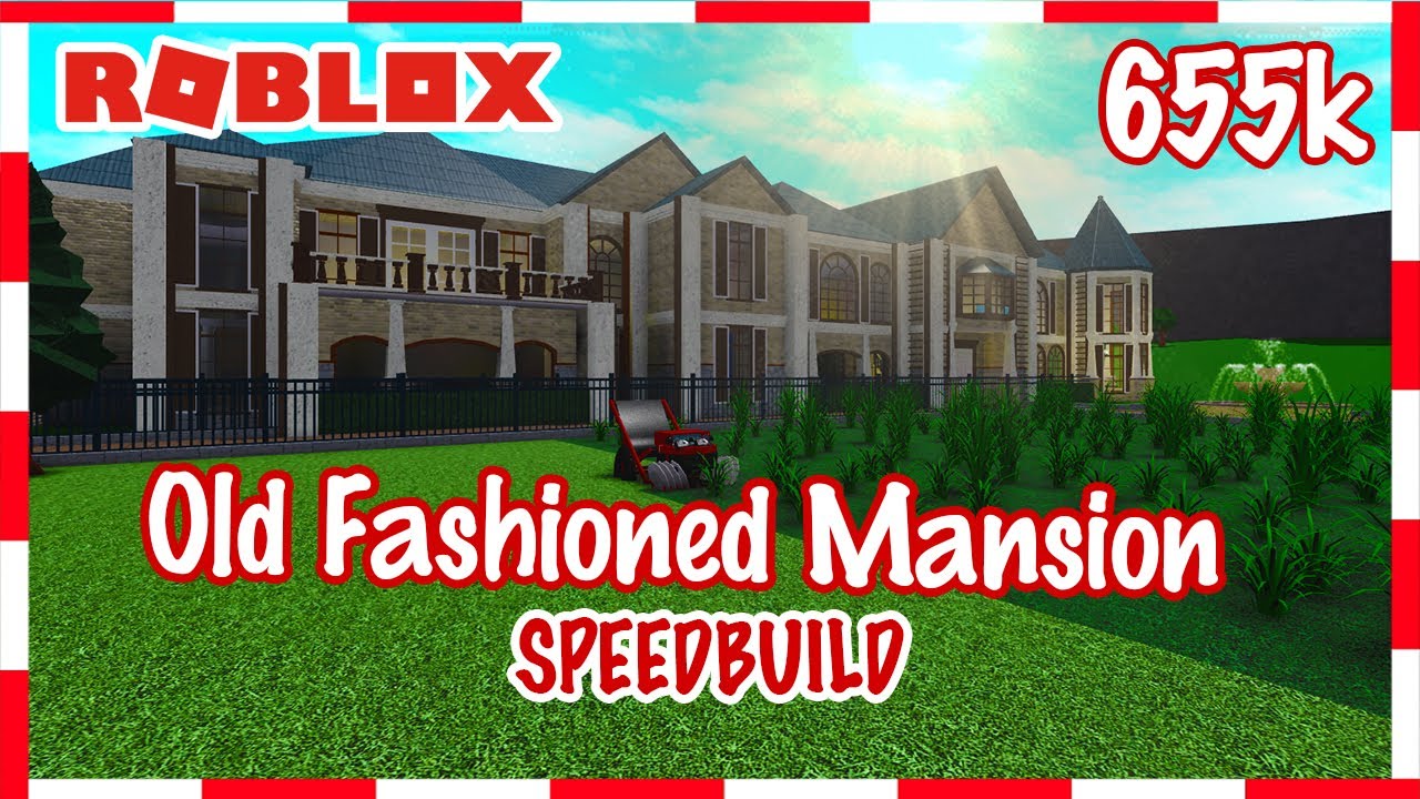 Building an OLD FASHIONED MANSION in BLOXBURG (Speedbuild)