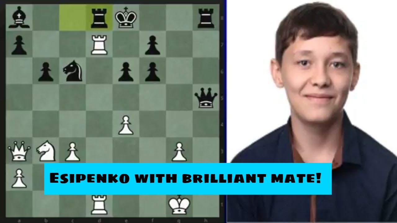 Esipenko with another brilliant mate and a shoutout to Dan's Chess Lounge!