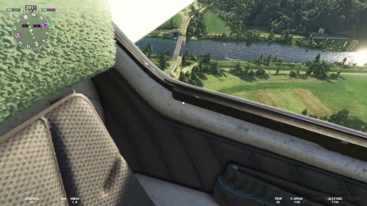 I MANAGED TO REACH LAKE COMO WITH THE DG AVIATION LS8-18 GLIDER...PART 2...