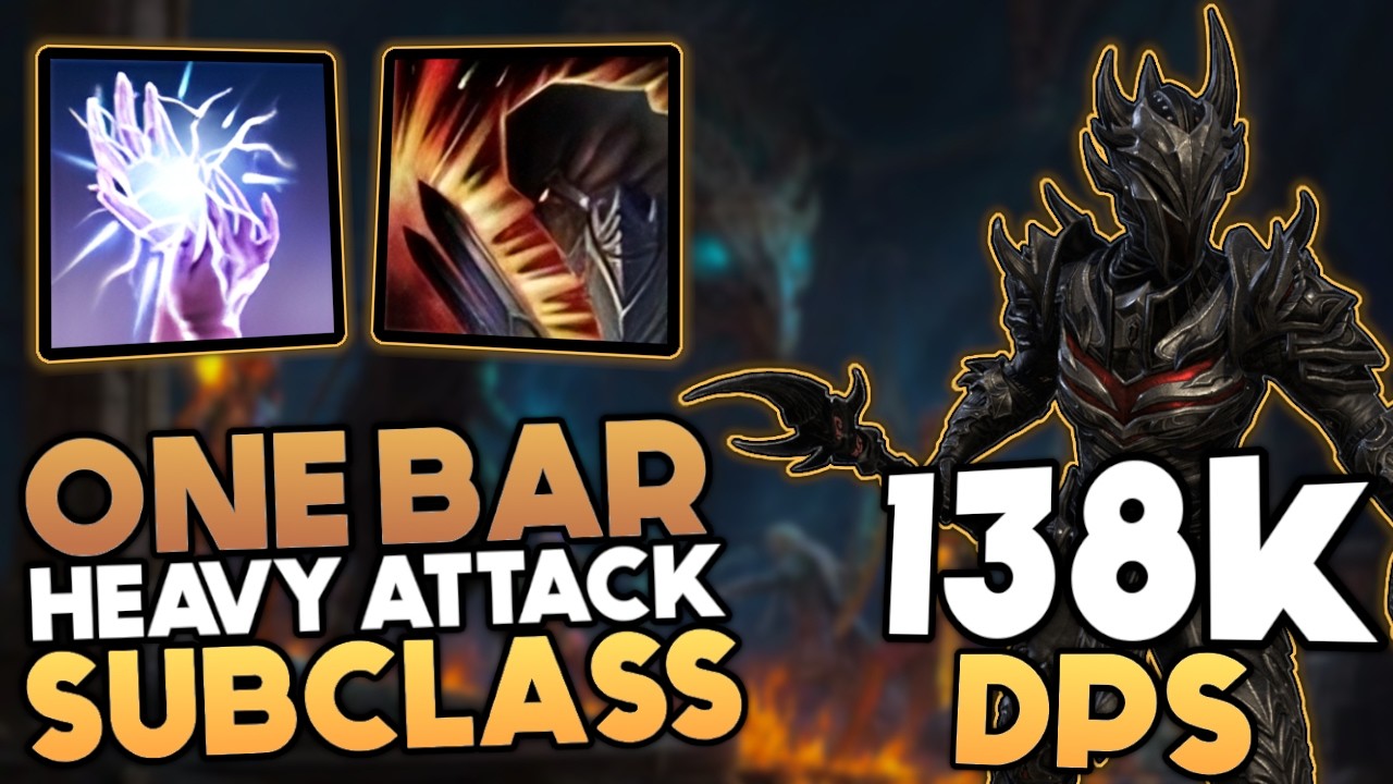 The Strongest One Bar Heavy Attack Subclass Sorcerer 138k DPS Build | ESO - Season of the Worm