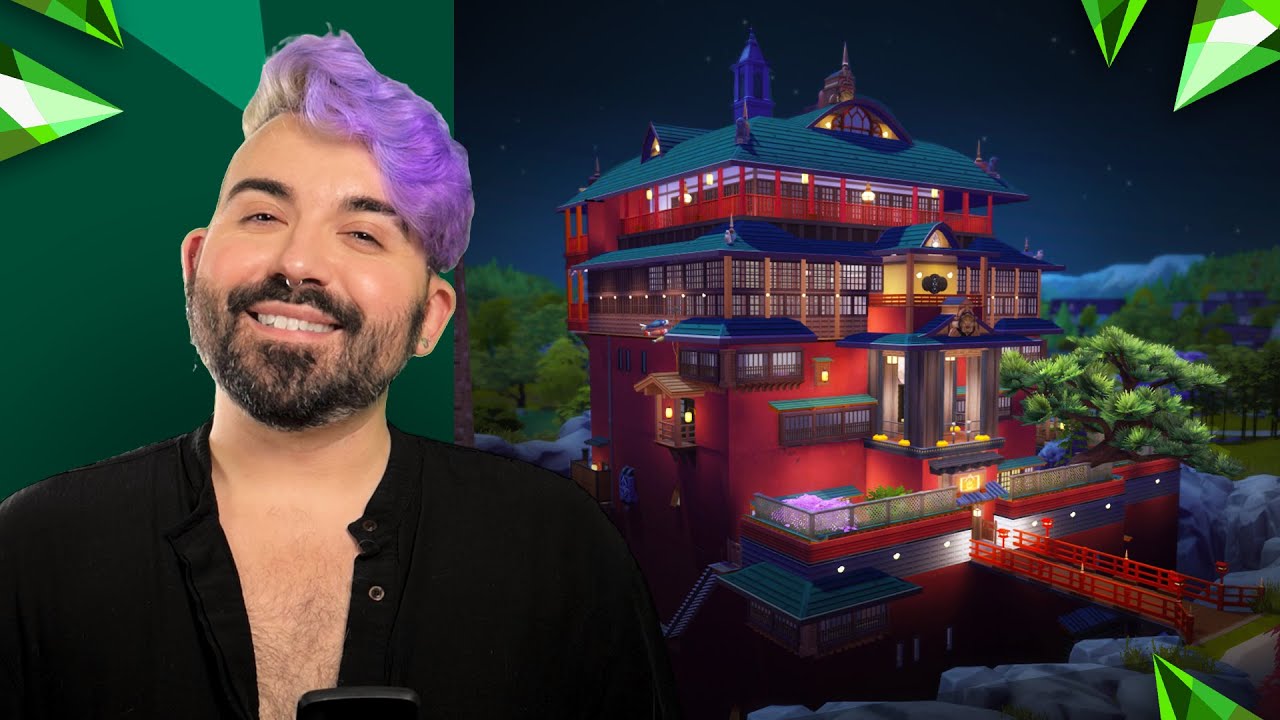 Building the Spirited Away Bathhouse in The Sims 4 (7 Floors, 