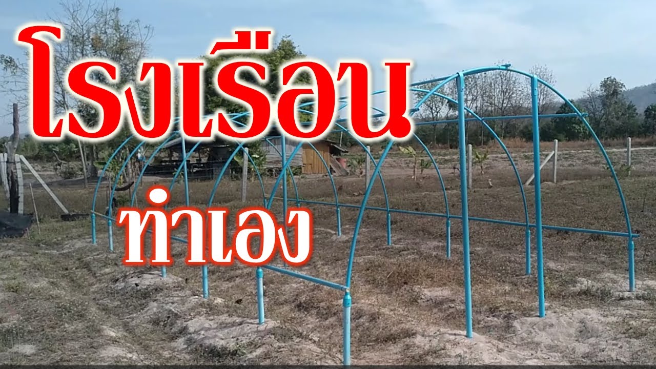 โรงเรือนปลูกผักทำเอง จากท่อ pvc มือสอง โรงเรือนราคาประหยัด ทำด้วยตัวเองได้