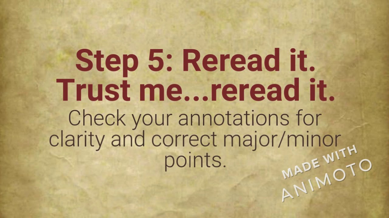 English 101: Steps for Annotating