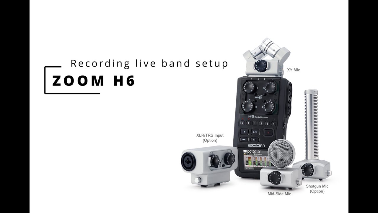 Zoom H6 Audio Recorder, Recording live band set-up