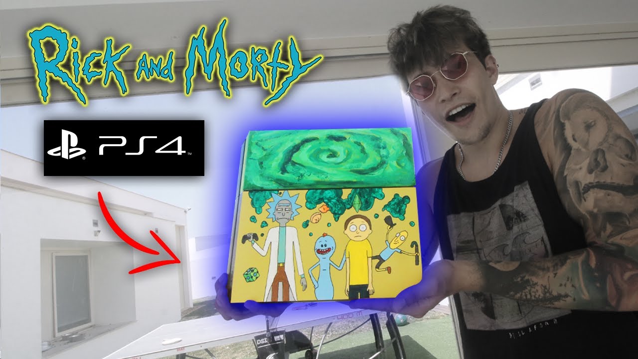 PINTEI A MINHA PS4 (Rick and Morty)