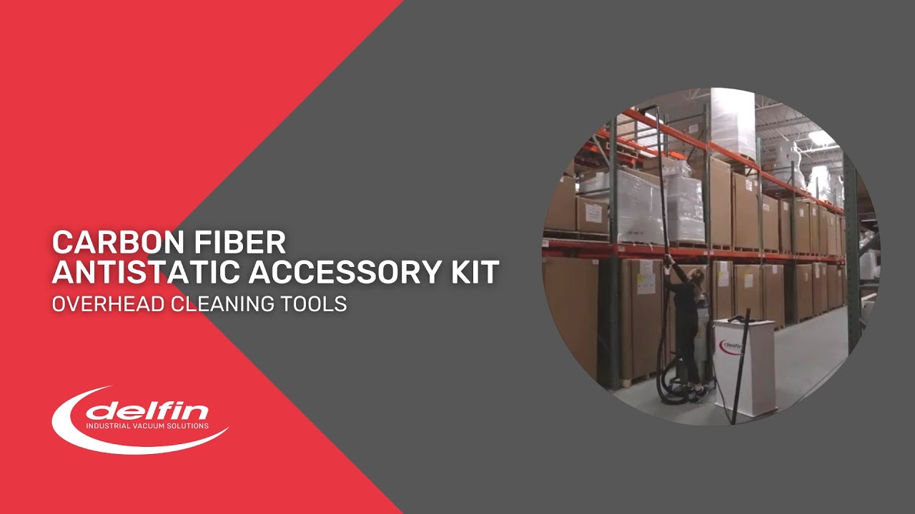 Delfin Industrial Antistatic Carbon Fiber Accessory Kit - Overhead Cleaning