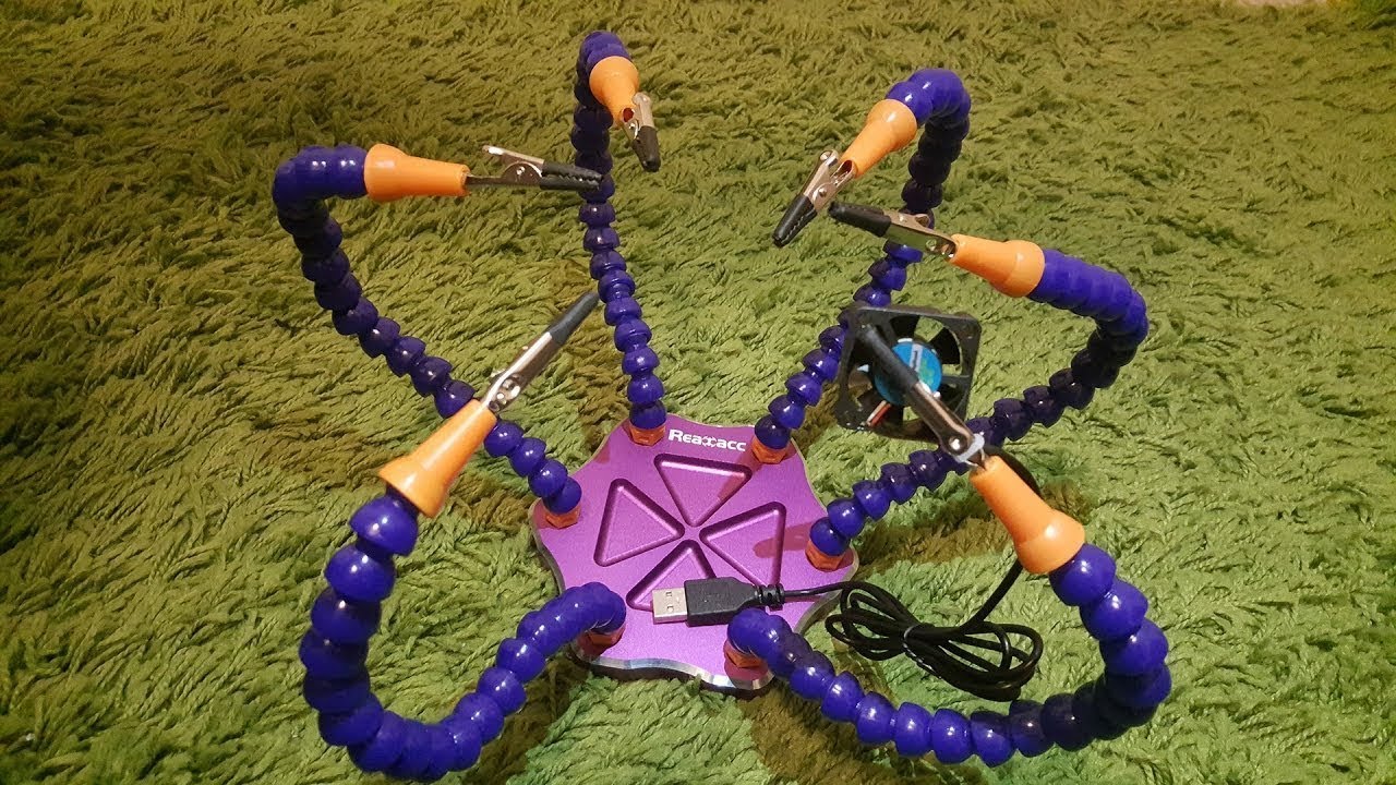 6 Flexible Arms Soldering Vise Helping Hands Third Hand PCB Repair Fixture