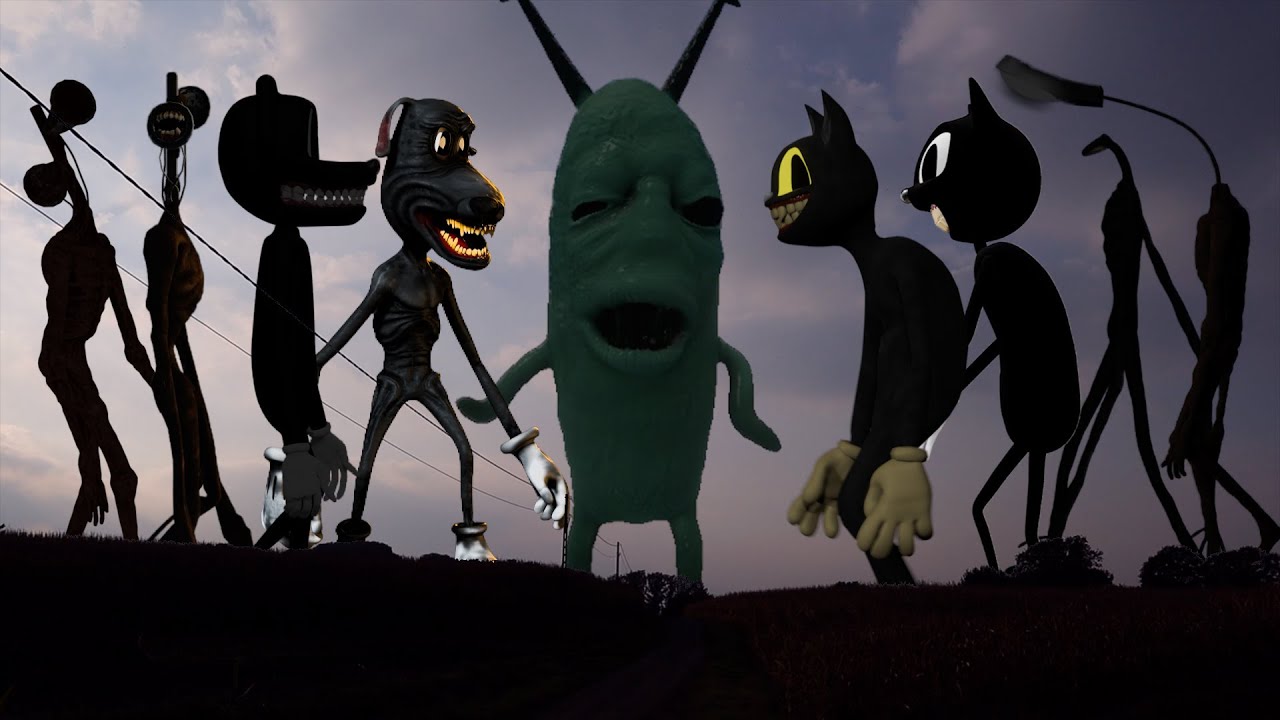 TEAM Traffic Head VS TEAM Cartoon Dog VS Cursed Plankton VS TEAM Cartoon Cat VS TEAM Siren Head