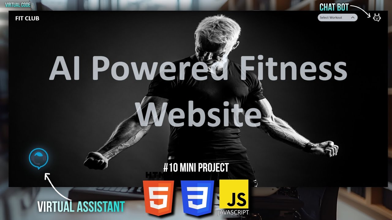 Build AI Powered Fitness Website Using HTML, CSS & JS 🔥 | #10 MINI PROJECT